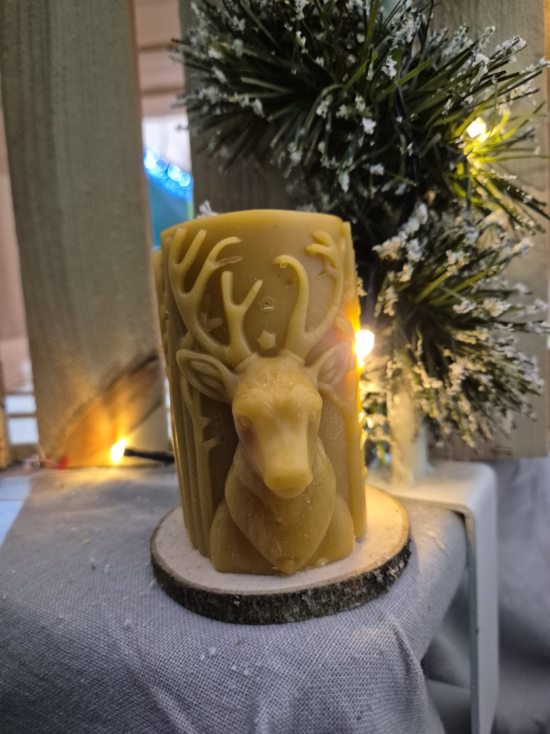 Bougie Cylindre cerf