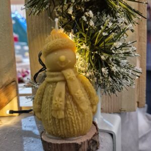 Bougie  Bonhomme de neige 1