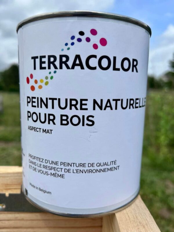 Peinture naturelle pour ruche Terracolor  Vert canard 1L
